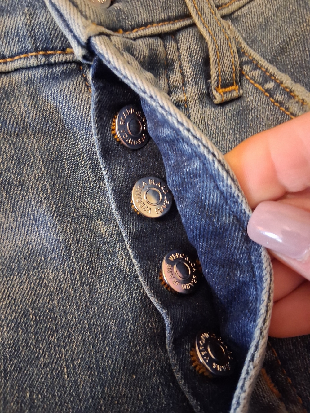 Veronica Beard Raleigh Jeans 25/0 High Rise Slim Straight Cuffed Waterfall Wash - Picture 7 of 14
